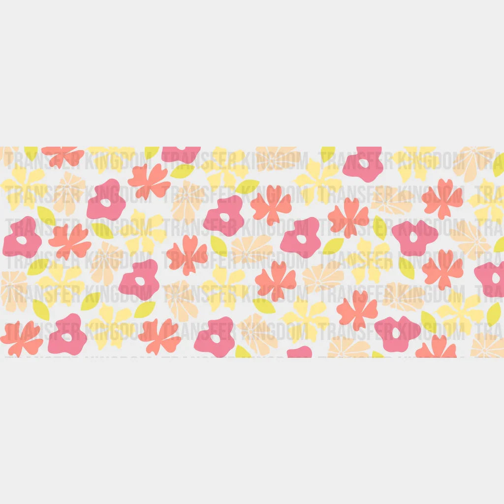 Flowers Uv Dtf Transfer Cup Wrap Sticker