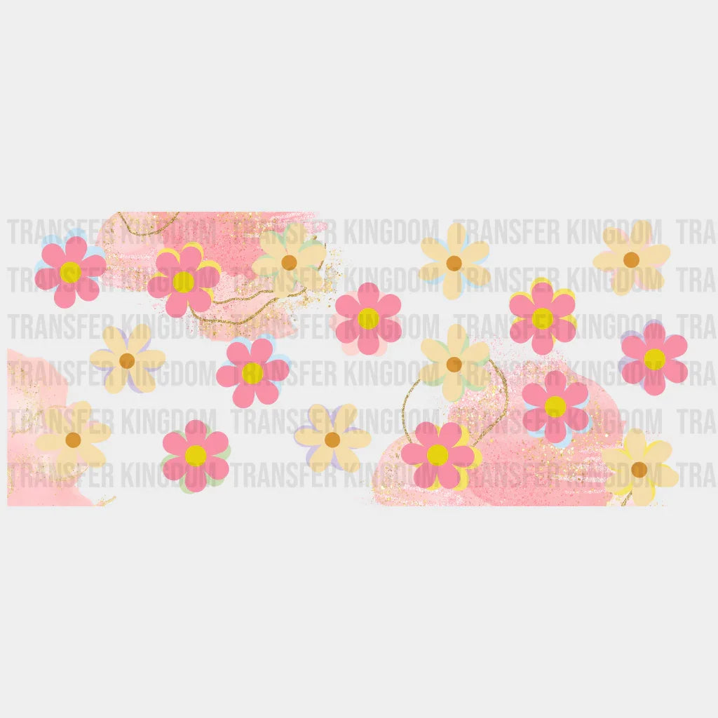 Flowers Uv Dtf Transfer Cup Wrap Sticker