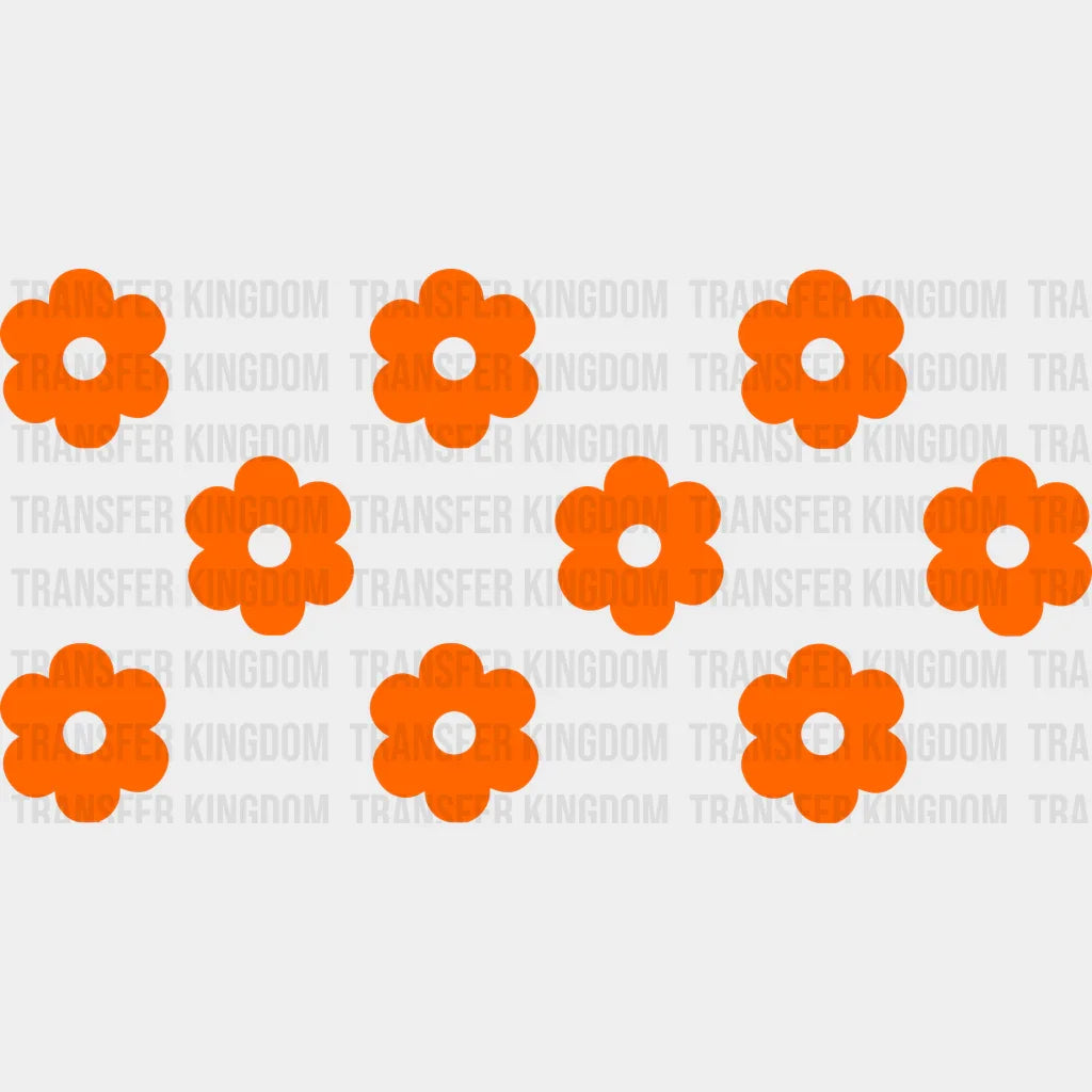 Flowers Uv Dtf Transfer Cup Wrap Sticker