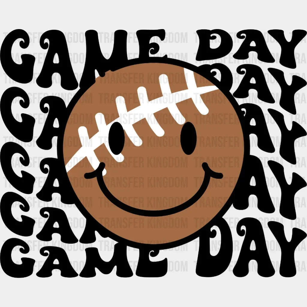 Football Game Day Smiley Dtf Transfer
