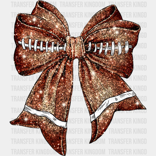 Football Ribbon Glittered - Football DTF Transfer