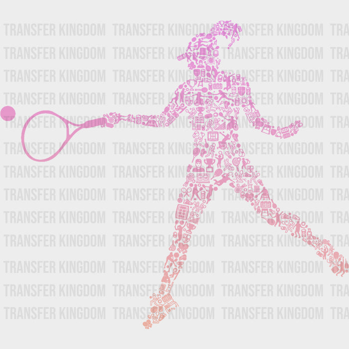 Forehand, Pink - Tennis DTF Transfers