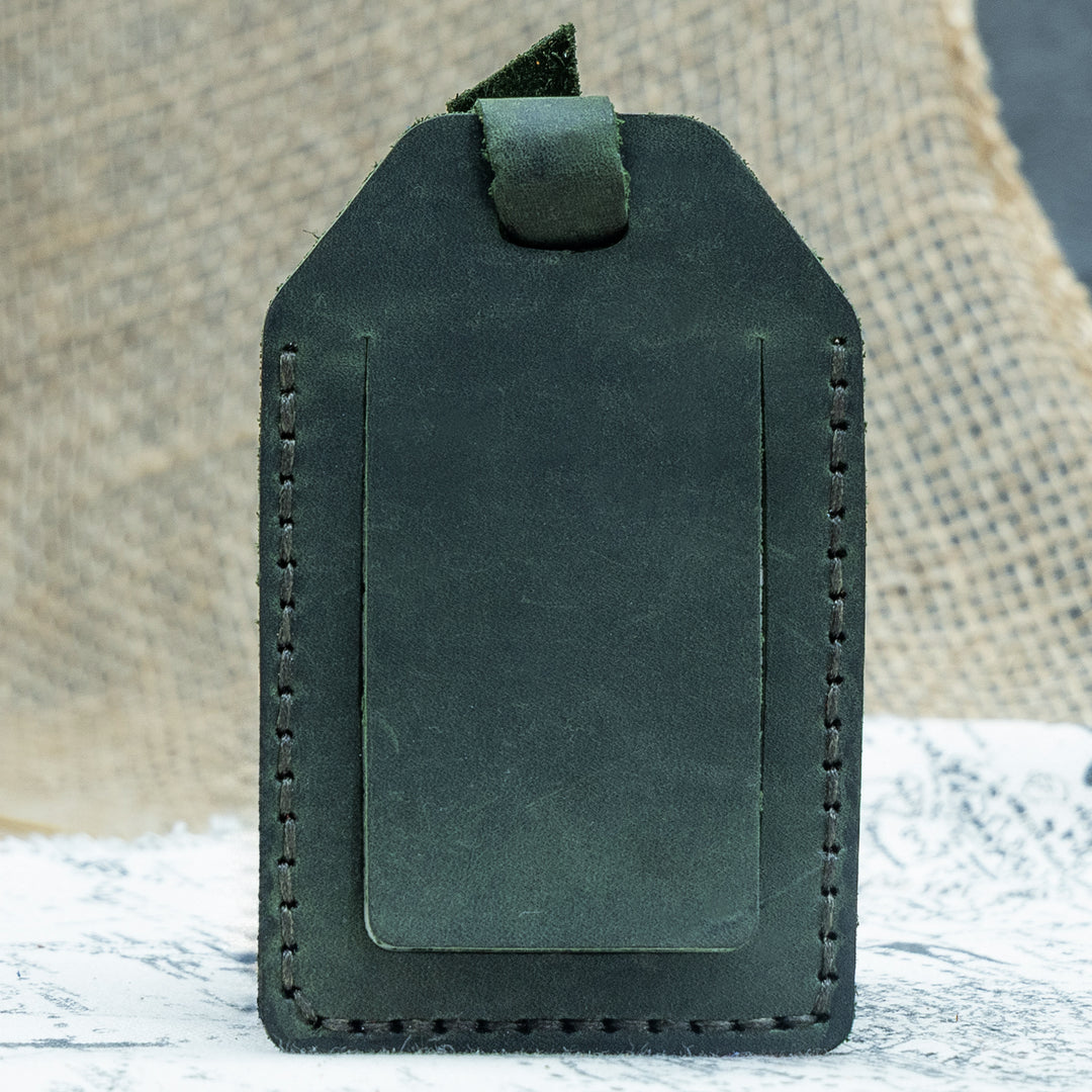 Custom Engraved Leather Luggage Tag