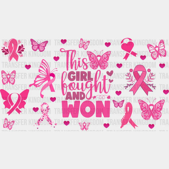 Fought And Won - Awareness Cup Wrap Uv Sticker Permanent Dtf Decal Uvdtf