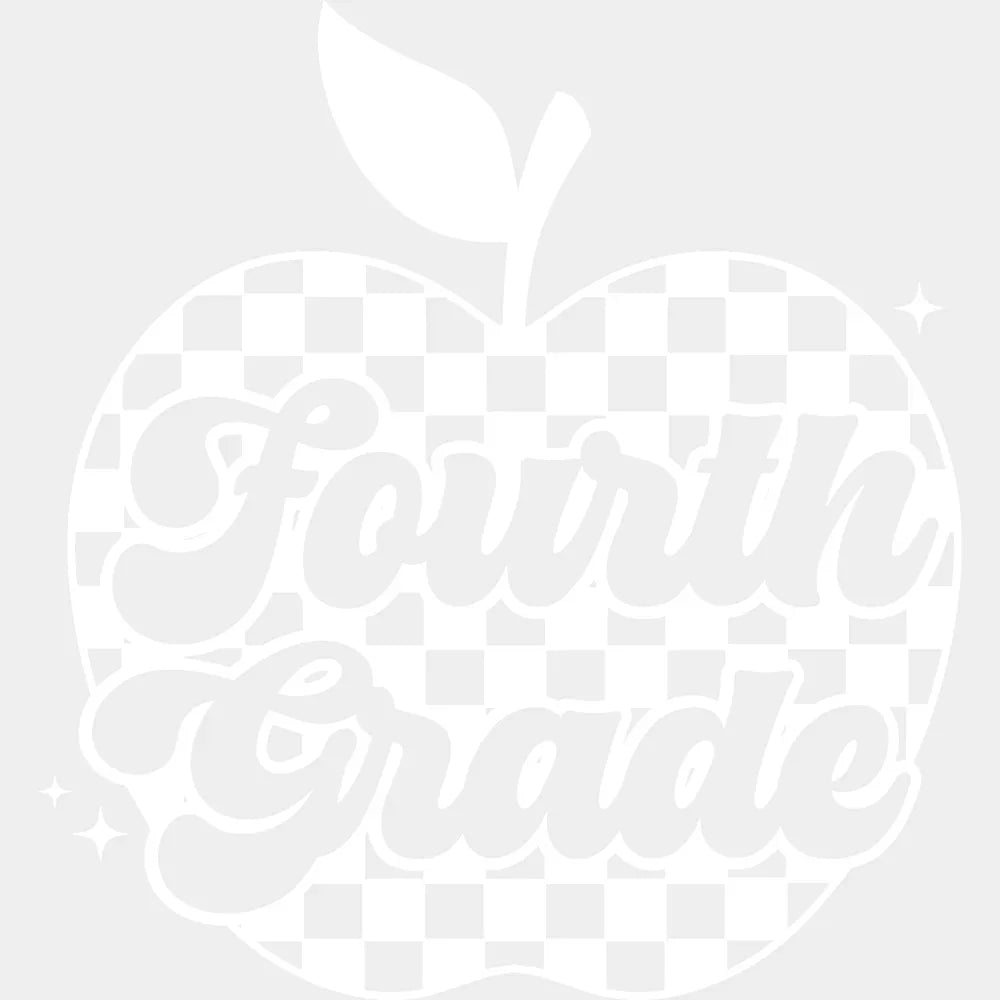 Fourth Grade B&W - Back To School DTF Transfer Adult Unisex - S & M (10’’) / Light Color Design (See Imaging)