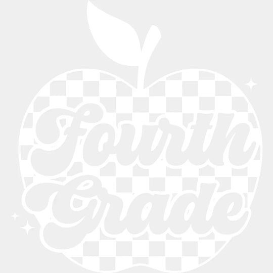 Fourth Grade B&W - Back To School DTF Transfer Adult Unisex - S & M (10’’) / Light Color Design (See Imaging)