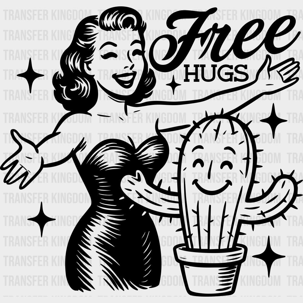 Free Hugs - Plants DTF Transfers Adult Unisex - S & M (10’’) / Dark Color Design (See Imaging)