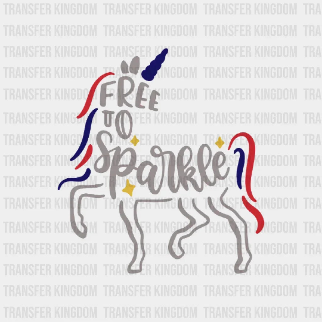 Free To Sparkle Horse Dtf Transfer