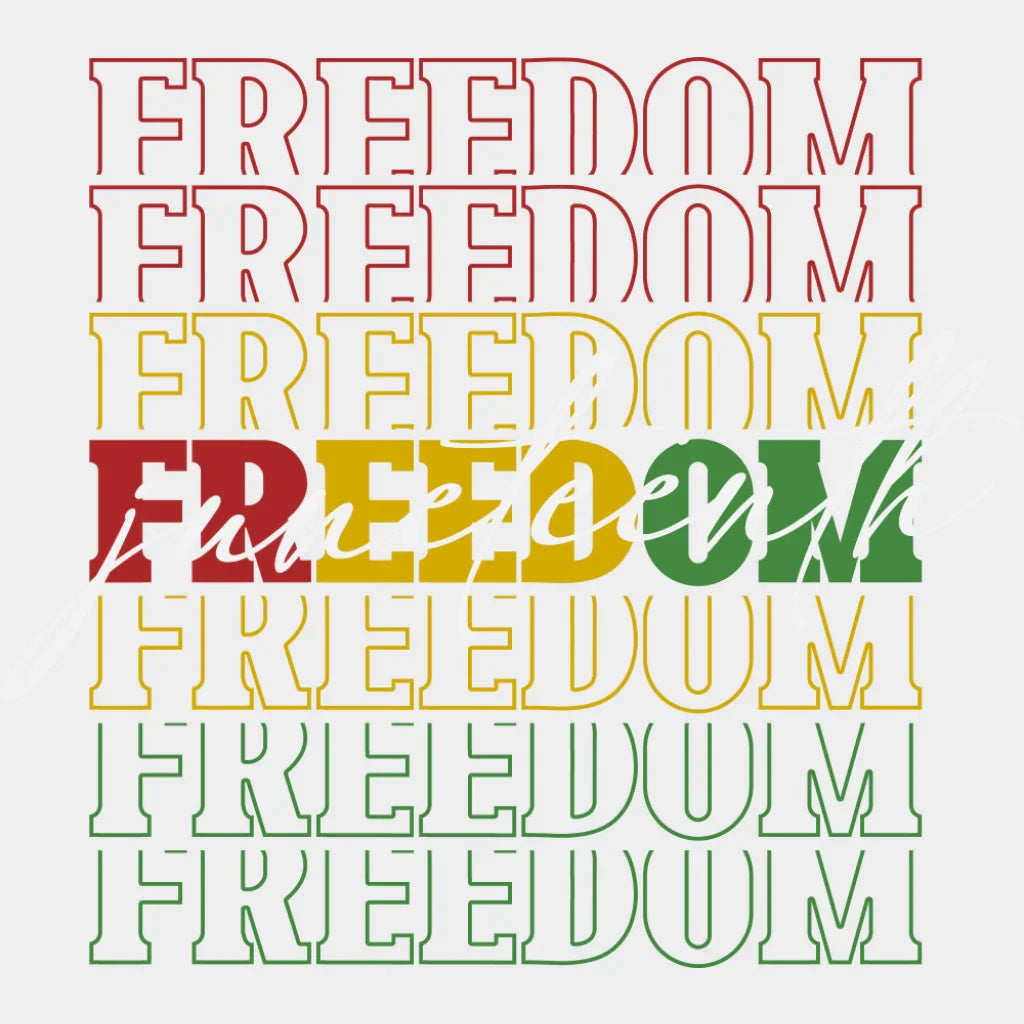 Freedom Juneetenth - Juneteenth DTF Transfer Adult Unisex - S & M (10’’) / Light Color Design (See Imaging)