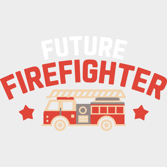 Future Firefighter Fire Truck - Fire Department DTF Transfers Adult Unisex - S & M (10’’) / Light Color Design (See