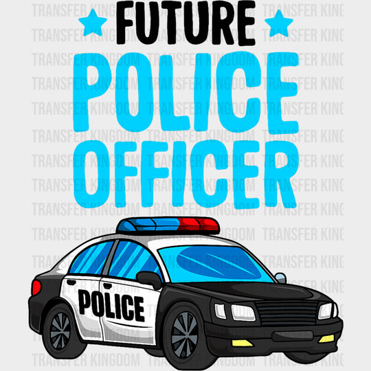 Future Police Officer Blue Design - Police DTF Transfers Adult Unisex - S & M (10’’) / Dark Color Design (See Imaging)