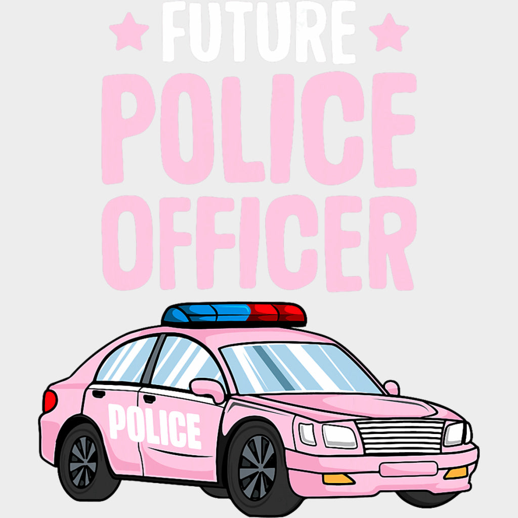 Future Police Officer Pink Design - Police DTF Transfers Adult Unisex - S & M (10’’) / Light Color Design (See Imaging)