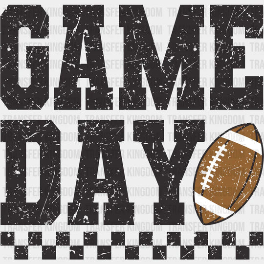 Game Day B&W Game Day DTF Transfer Adult Unisex S & M (10’’) / Dark Color Design (See Imaging)