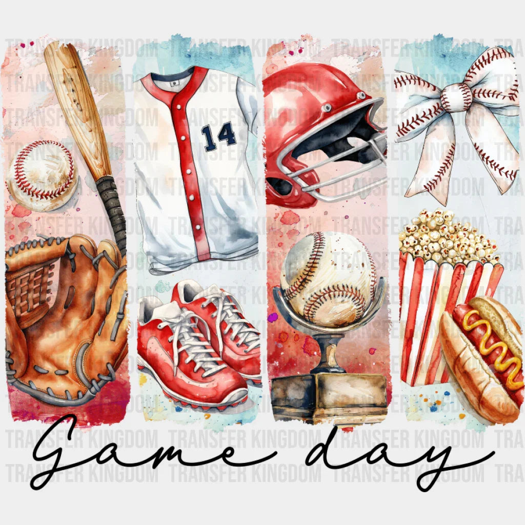 Game Day Baseball - Baseball DTF Transfer Unisex - S & M (10’’) Dark Color Design (See Imaging)