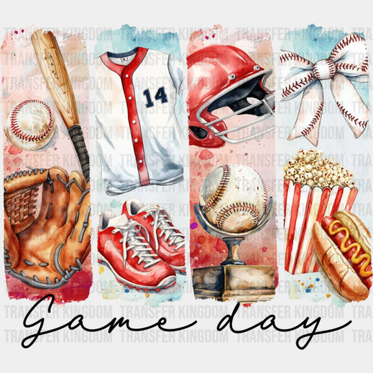 Game Day Baseball - Baseball DTF Transfer Unisex - S & M (10’’) Dark Color Design (See Imaging)