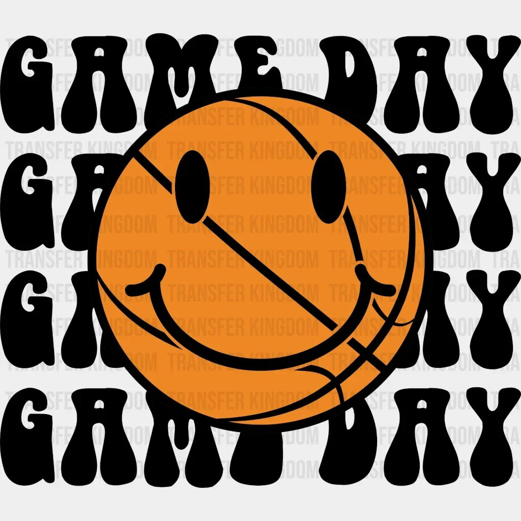Game Day Basketball Smile Dtf Transfer