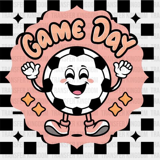 Game Day Smiley Soccer Ball Design - Dtf Heat Transfer Unisex S & M (10’’) / Dark Color (See