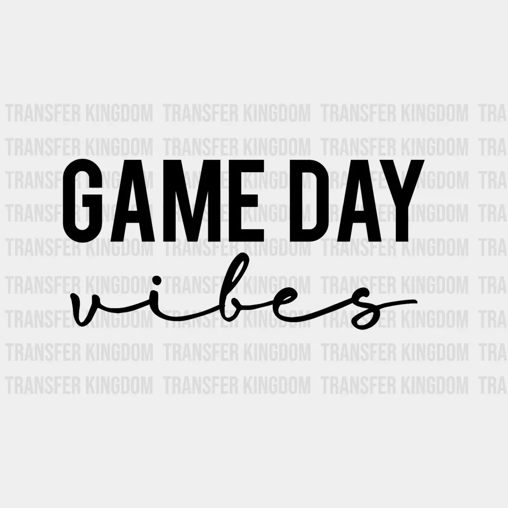 Game Day Vibes Design - Dtf Heat Transfer Unisex S & M ( 10 )