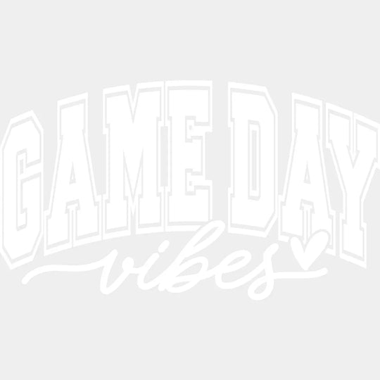 Game Day Vibes - Gameday Dtf Heat Transfer Unisex S & M (10’’) / Light Color Design (See Imaging)