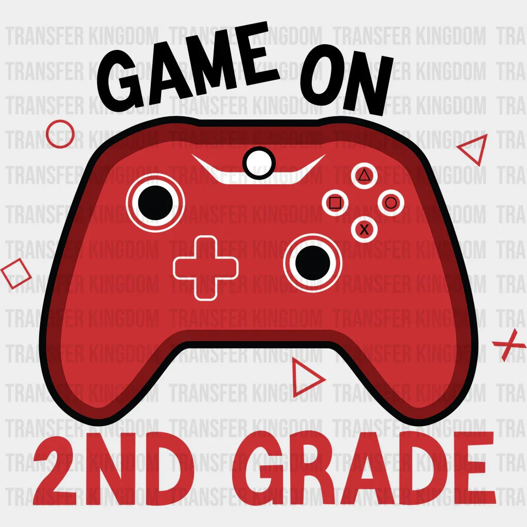 Game On 2nd Grade - Back To School DTF Transfer - Transfer Kingdom
