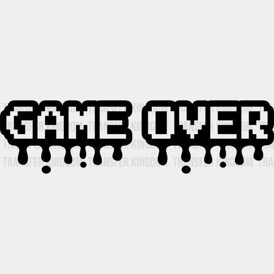 Game Over - Video Dtf Heat Transfer Unisex S & M (10’’) / Dark Color Design See Imaging