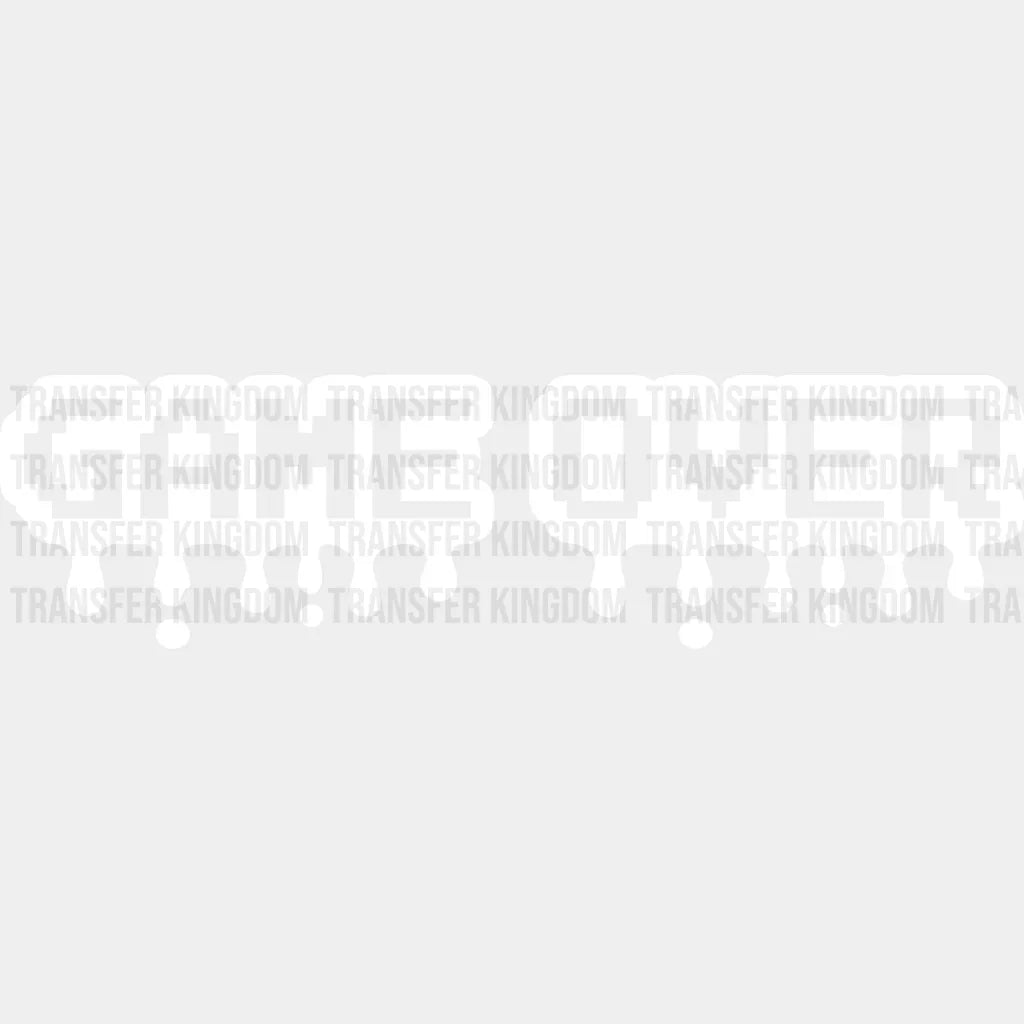 Game Over - Video Dtf Heat Transfer Unisex S & M (10’’) / Light Color Design See Imaging