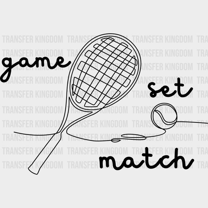 Game, Set, Match - Tennis DTF Transfers