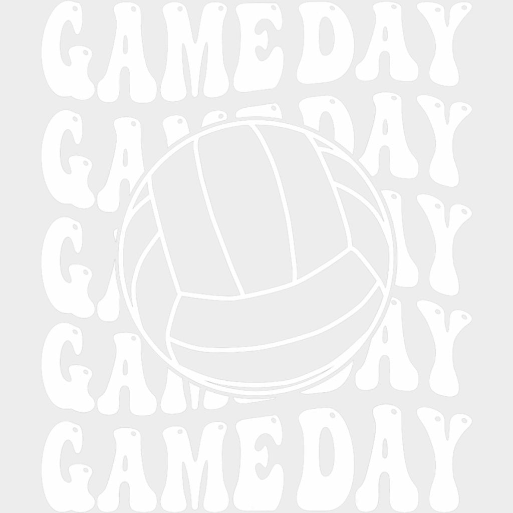 Gameday B&W - Volleyball DTF Transfers transfer-kingdom Light Color Design (See Imaging)
