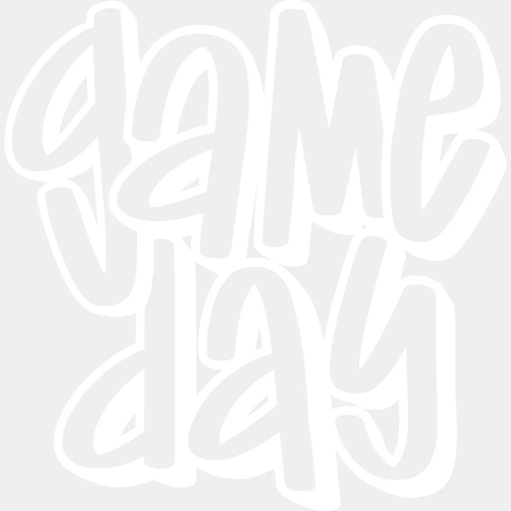 Gameday Graffiti Style Design - Dtf Heat Transfer Unisex S & M (10’’) / Light Color (See Imaging)