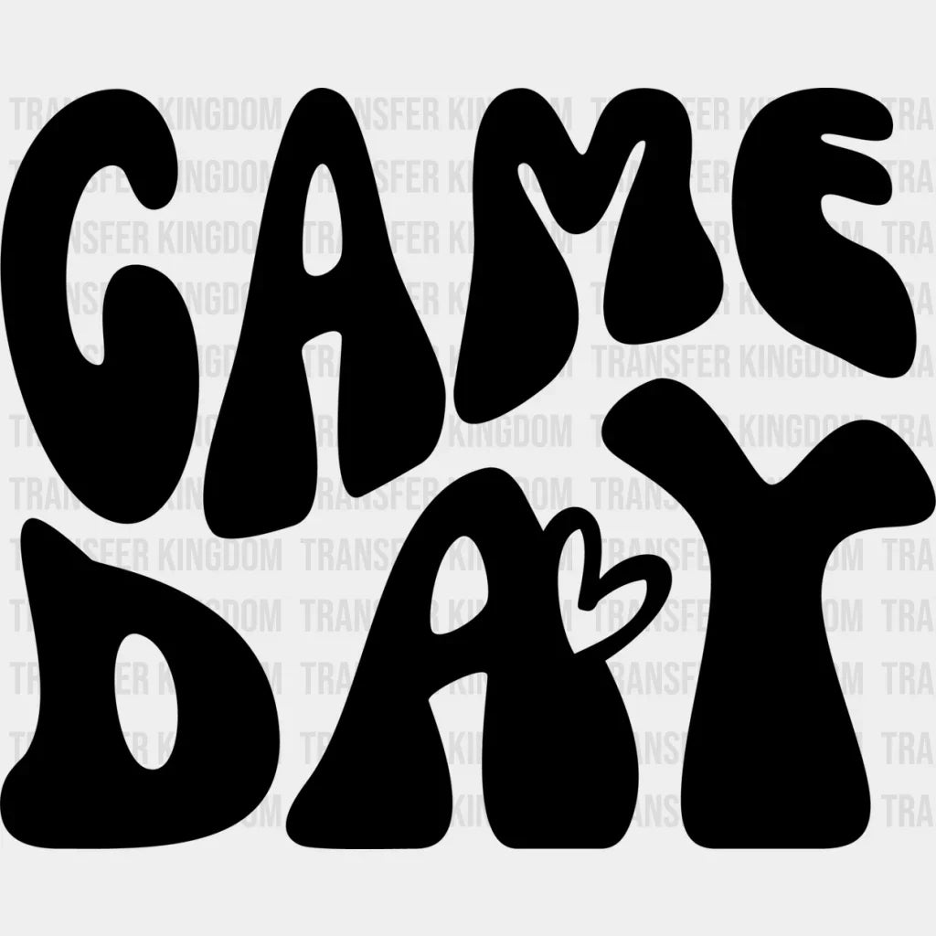 Gameday Heart Design - Dtf Heat Transfer Unisex S & M (10’’) / Dark Color (See Imaging)
