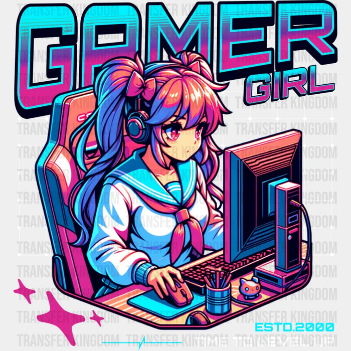 Gamer Girl - Anime DTF heat transfer