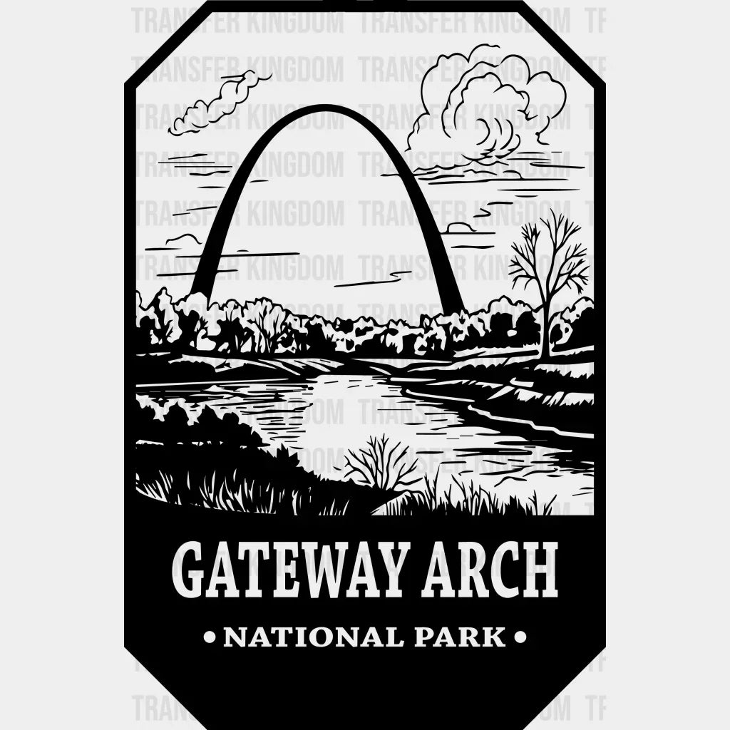 Gateway Arch National Park Design - Parks Dtf Transfers Unisex S & M (10’) / Dark Color See Imaging