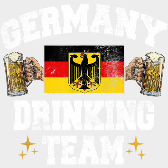 Germany Drinking Team - Oktoberfest DTF Transfers Adult Unisex - S & M (10’’) / Light Color Design (See Imaging)