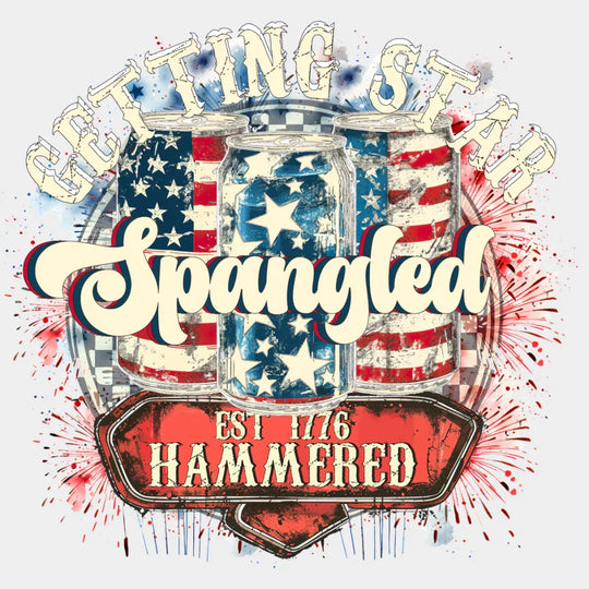 Getting Star Spangled - 4Th Of July Dtf Transfer Unisex S & M (10’’) / Light Color Design See