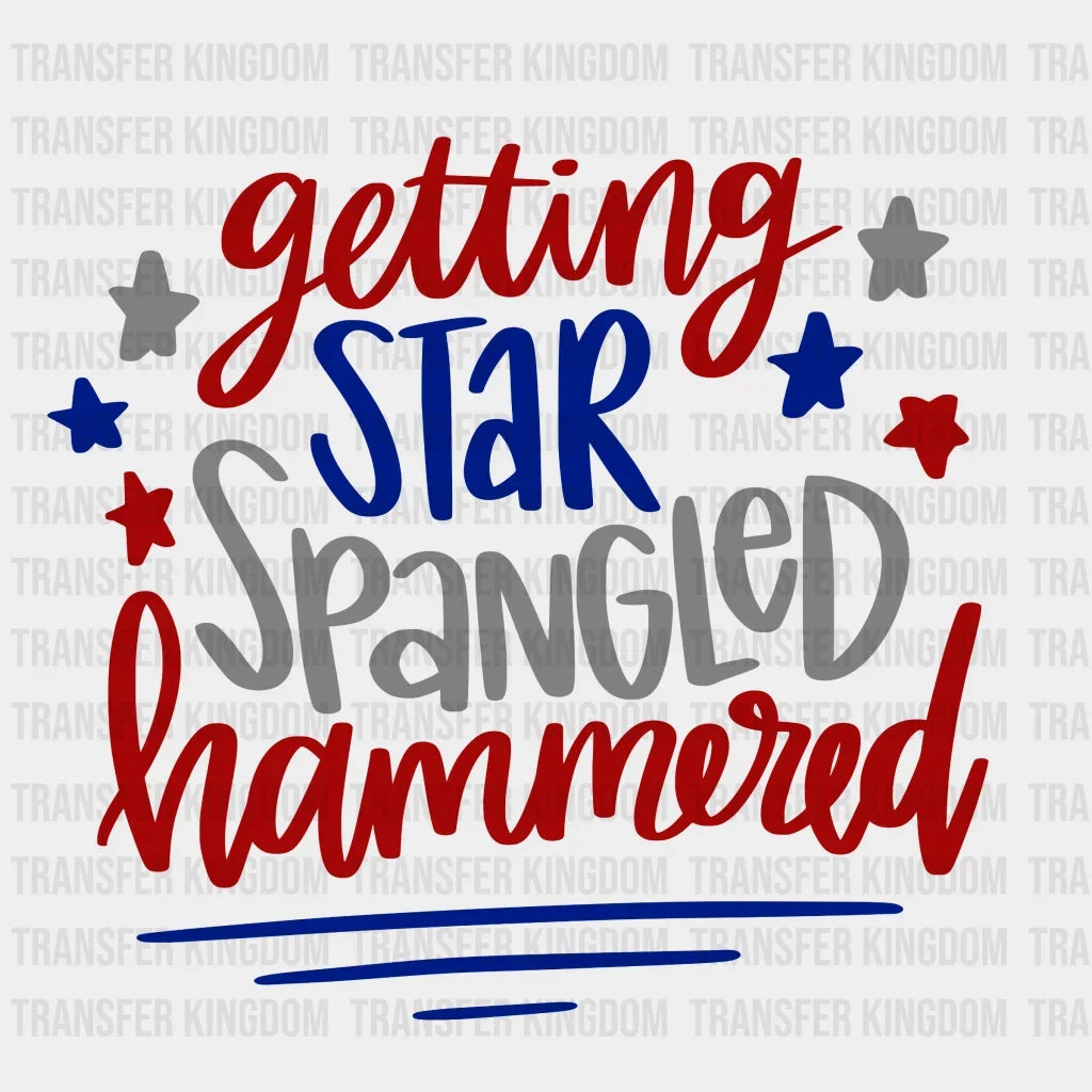 Getting Star Spangled Hammered Dtf Transfer