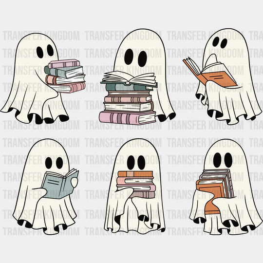 Ghost Reading Books Halloween DTF Transfer