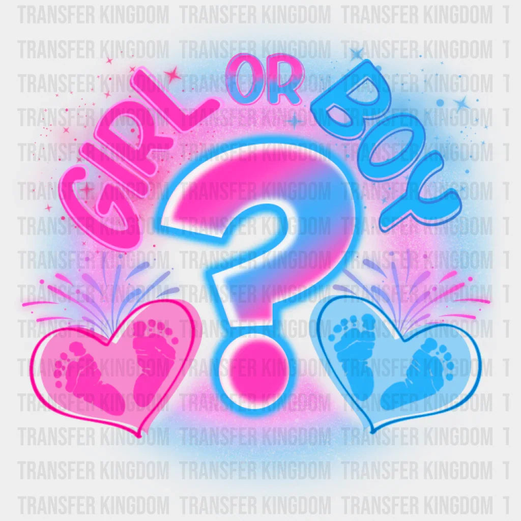 Girl Or Boy Heart - Gender Reveal DTF Transfer