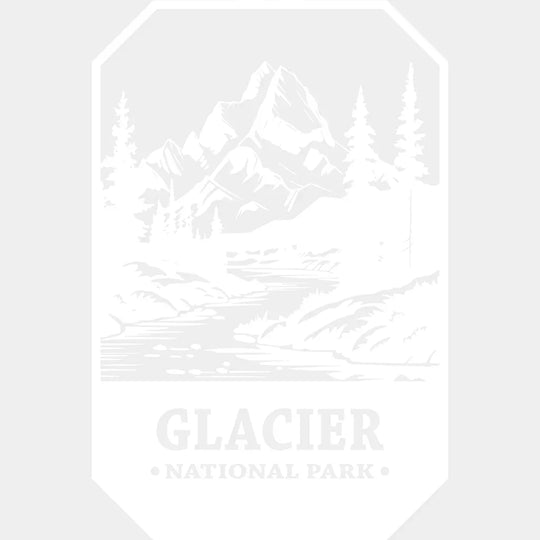 Glacier National Park Design - Parks Dtf Transfers Unisex S & M (10’) / Light Color See Imaging