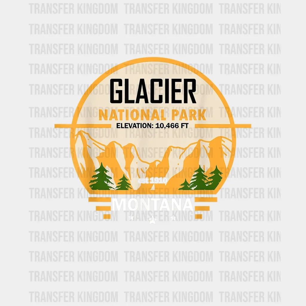 Glacier National Park Montana Design - Dtf Heat Transfer