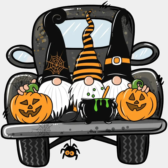 Gnomies Halloween Truck Design - Dtf Heat Transfer