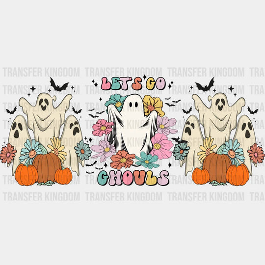 Go Ghosts Pumpkin Design - Halloween Cup Wrap Uv Sticker Permanent Dtf Decal