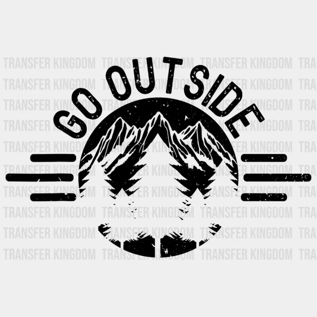 Go Outside - Hiking And Camping Design Dtf Heat Transfer Unisex S & M ( 10 ) / Dark Color See