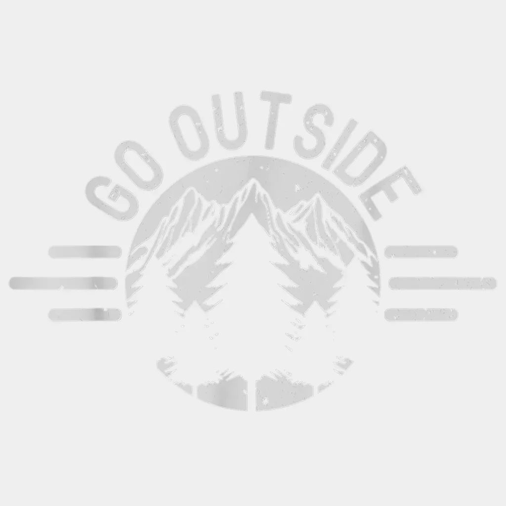 Go Outside - Hiking And Camping Design Dtf Heat Transfer Unisex S & M ( 10 ) / Light Color See