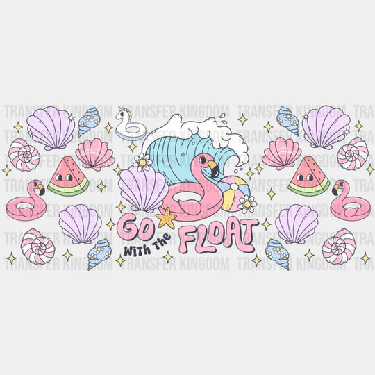 Go With The Float - Summer Cup Wrap UV Sticker Permanent UV DTF Decal UVDTF