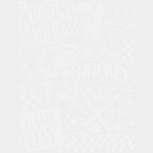 Goal Mode Game Day - Hockey DTF Transfers Adult Unisex - S & M (10’’) / Light Color Design (See Imaging)
