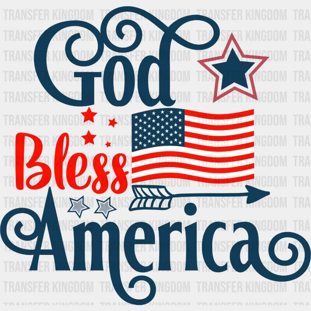 God Bless America Dtf Transfer