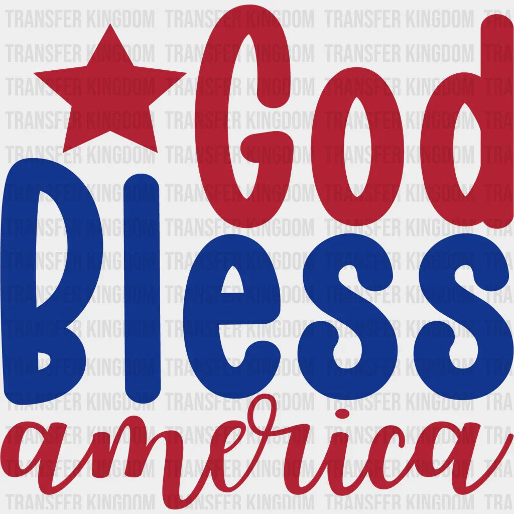 God Bless America - Memorial Day DTF Transfer - Transfer Kingdom