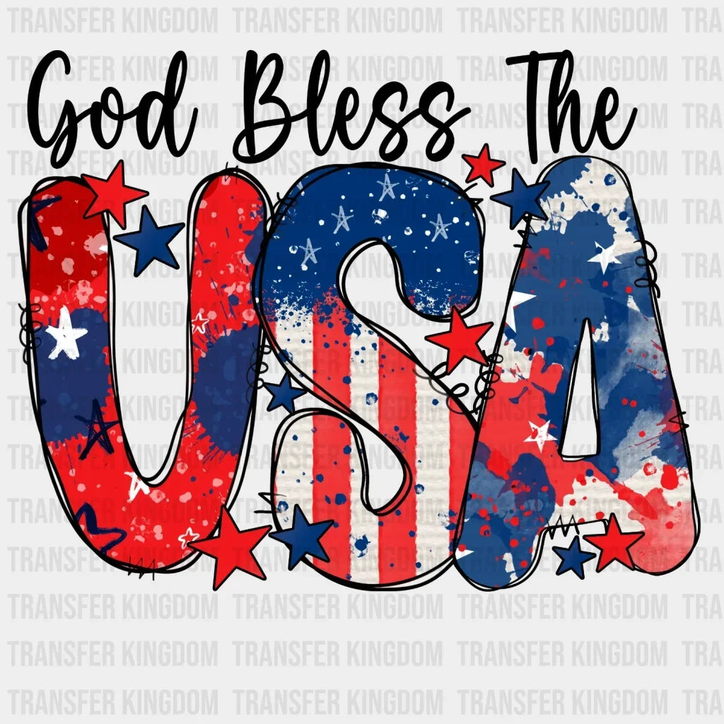 God Bless The America Dtf Transfer