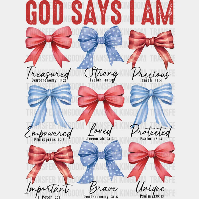 God Says I Am - Christianity DTF Transfer