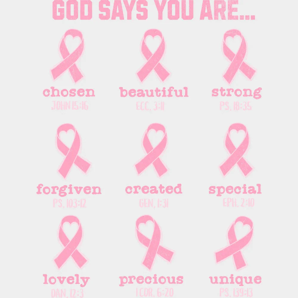 God Says You Are - Faith DTF Transfer Adult Unisex - S & M (10’’) / Light Color Design (See Imaging)